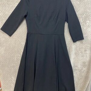 DRESS TELLS Dress Women Medium Black Sheath Fit Flare Retro Remake Career